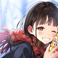 This is a pixiv picture whose title is 『ねぇ、君もあったまる？』.