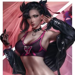 This is a pixiv picture whose title is ジムリーダー マリィ - Marnie Pokémon.