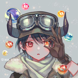 This is a pixiv picture whose title is ガラスの惑星.