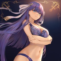 This is a pixiv picture whose title is 下着モデル「マルタさん」.