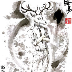 This is a pixiv picture whose title is 【極道畫師】路易.