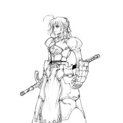 This is a pixiv picture whose title is セイバー.