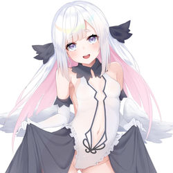 This is a pixiv picture whose title is 白髪天使ちゃん.
