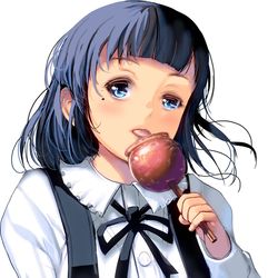 This is a pixiv picture whose title is りんご飴.