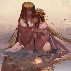 This is a pixiv picture whose title is 神聖売春.