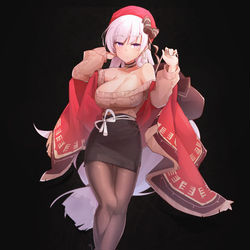 This is a pixiv picture whose title is ベルファスト(立繪).