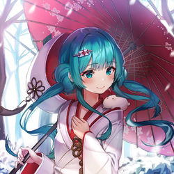 This is a pixiv picture whose title is 雪ミク.