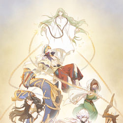 This is a pixiv picture whose title is 【手描きFGO】天の鎖 （「炎炎ノ消防隊」ED2 paro）の絵.