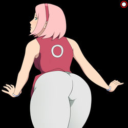 This is a pixiv picture whose title is sakura ass.