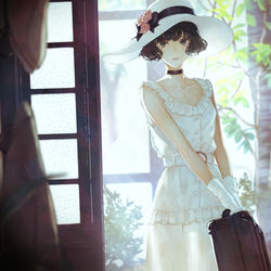 This is a pixiv picture whose title is 玄関.