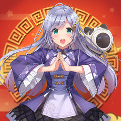 This is a pixiv picture whose title is 音羽ララちゃん with チャイナ.