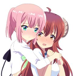 This is a pixiv picture whose title is シャミ子と桃.