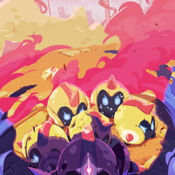 This is a pixiv picture whose title is 背水の陣.
