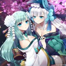 This is a pixiv picture whose title is 青行燈.