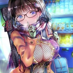 This is a pixiv picture whose title is 実は対魔忍だったことを教えてくれる同級生.