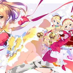 This is a pixiv picture whose title is 【花騎士】オンシちゃん＆サンソニ＆コーレア【リクエスト】.