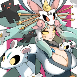 This is a pixiv picture whose title is 白尾神タマズサ.