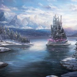This is a pixiv picture whose title is Snow-Covered Island for Magic: T.