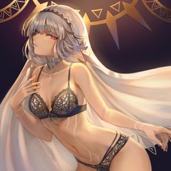 This is a pixiv picture whose title is 下着モデル「アルテラさん」.