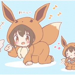 This is a pixiv picture whose title is ポケモンごっこちゃんとキャンプしたい.