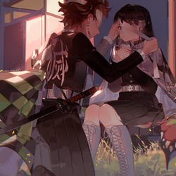 This is a pixiv picture whose title is 愛は盲目.