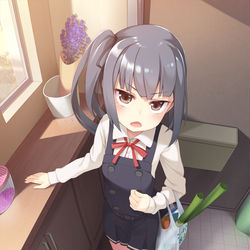 This is a pixiv picture whose title is ご飯作りに来てくれる霞ちゃん.