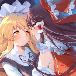 This is a pixiv picture whose title is レイマリ.