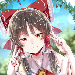 This is a pixiv picture whose title is つれない顔の霊夢さん.
