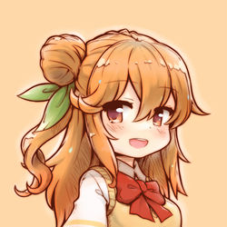 This is a pixiv picture whose title is 旧制服を着ているミカンちゃんも魅力満々ですね・.