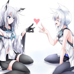 This is a pixiv picture whose title is いちゃいちゃき～つね.