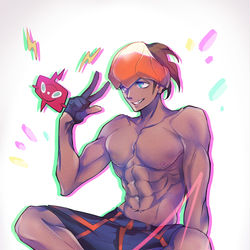 This is a pixiv picture whose title is 脱いだら絶対絶対すごいと思うキバナさん。その２.