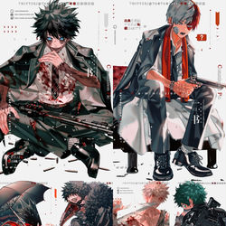 This is a pixiv picture whose title is 僕のヒーローアカデミア postcard 6p.