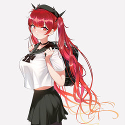 This is a pixiv picture whose title is 通学中、いつも視線を集めるカノジョ.