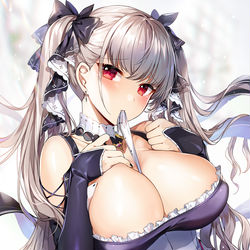 This is a pixiv picture whose title is 「恥ずかしい…」.