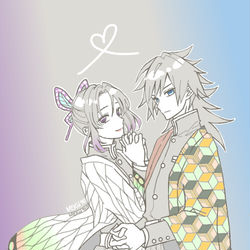 This is a pixiv picture whose title is ♥GiyuuShino♥.
