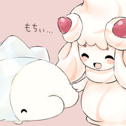 This is a pixiv picture whose title is ユキハミとマホイップ.