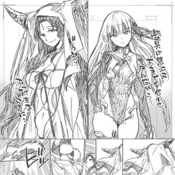 This is a pixiv picture whose title is 手合わせ.