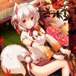 This is a pixiv picture whose title is チャイナ椛【チャイナ東方2016】.