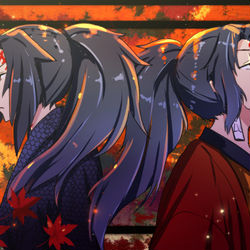 This is a pixiv picture whose title is 笛音の彼方.