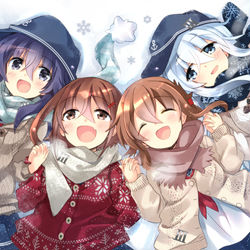 This is a pixiv picture whose title is 冬の第六駆逐隊.