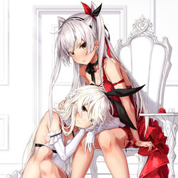This is a pixiv picture whose title is 赤白.
