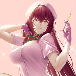 This is a pixiv picture whose title is 看護婦スカサハ.