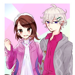 This is a pixiv picture whose title is 衣装交換.