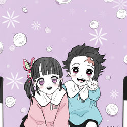 This is a pixiv picture whose title is 炭カナ幼稚園paro.