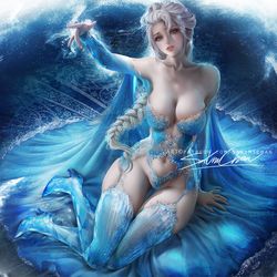 This is a pixiv picture whose title is 白金冰皇后 Platinum Ice Queen.