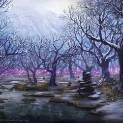 This is a pixiv picture whose title is Snow-Covered Swamp from Magic:tG.