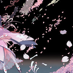 This is a pixiv picture whose title is 『桜の森の満開の下』.