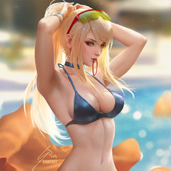 This is a pixiv picture whose title is Summer Samus Aran.