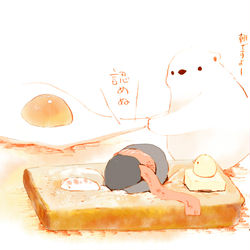 This is a pixiv picture whose title is 朝ごはん.