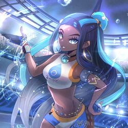 This is a pixiv picture whose title is 『raging waves』.